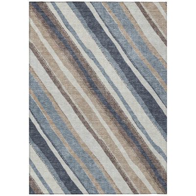 Machine Washable Indoor/Outdoor Jenning ACN2282 Stripes Rug