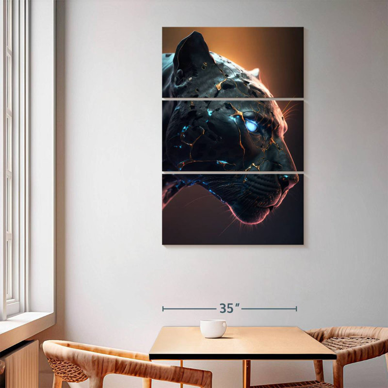 Brampt The Panther's Face, 65" H x 42" W