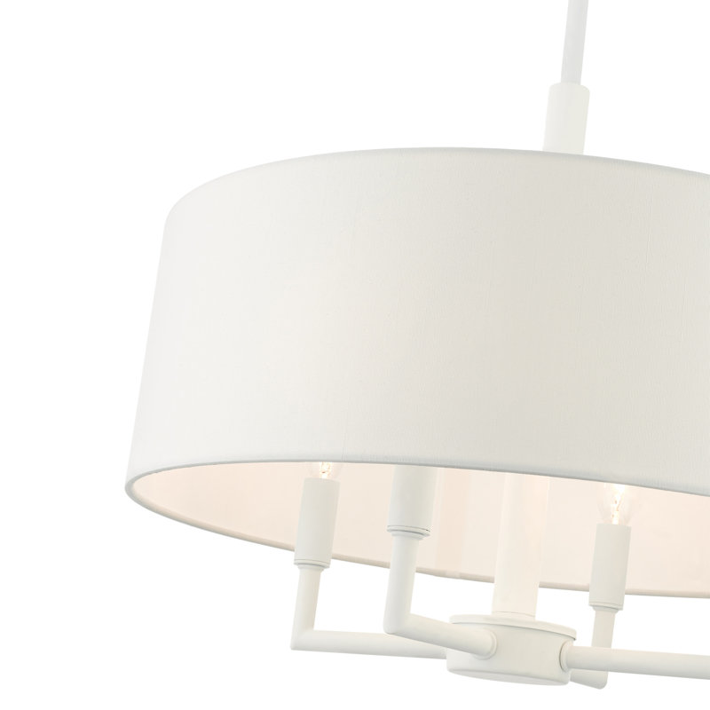 Alirah 4 - Light Shaded Pendant, White