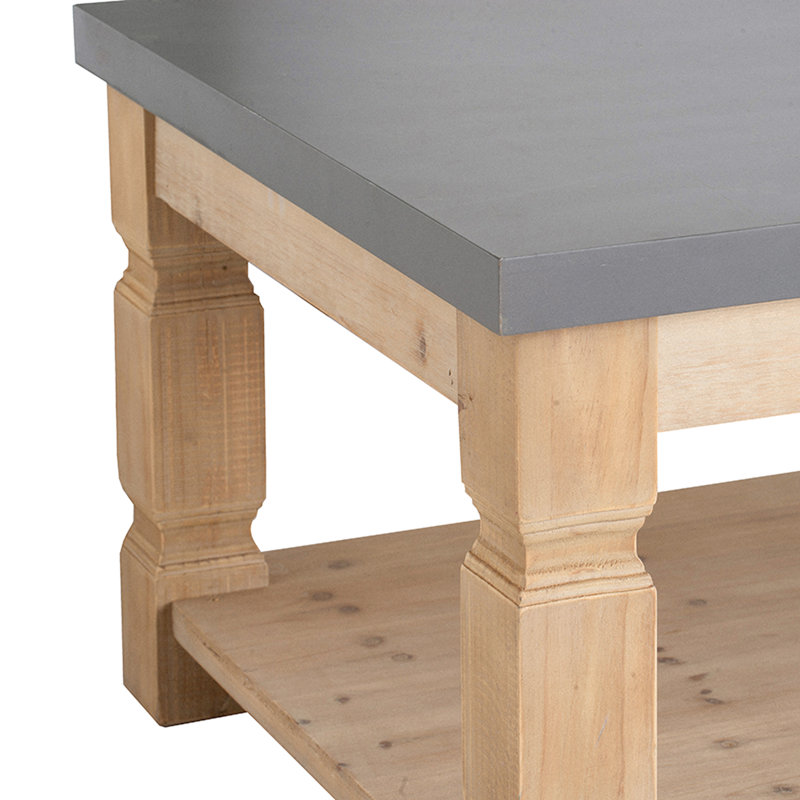 Table basse 47,8 x 28 x 18,8 po - Personnalisation de la perfection en béton et en bois