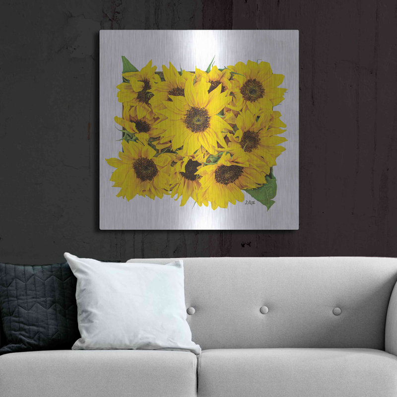 "Bouquet de tournesols" par Donnie Quillen, H 36 po x l 36 po