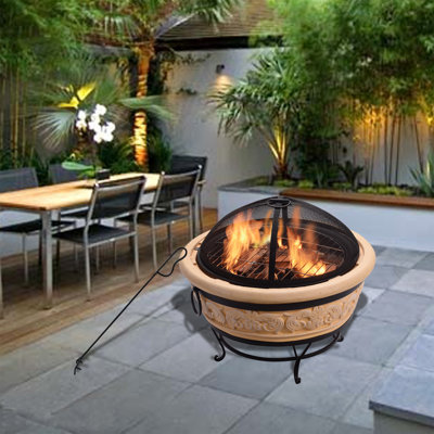 Round Concrete Wood Burning Smokeless