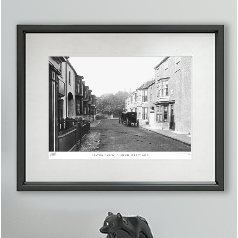 Seaton Carew, Church Street 1892 - Single Picture Frame Print, 28cm H x 36cm W x 2.3cm D