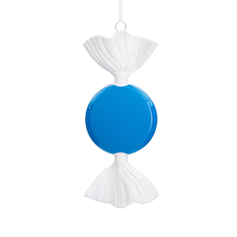 Assortiment d'ornements de bonbon 7 "très lustré. Comprend un assortiment de 3 ornements par sac., Bleu