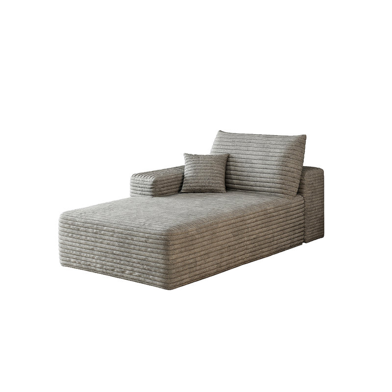 Canapé modulaire réversible modulaire en velours côtelé moelleux, L 68,9 po