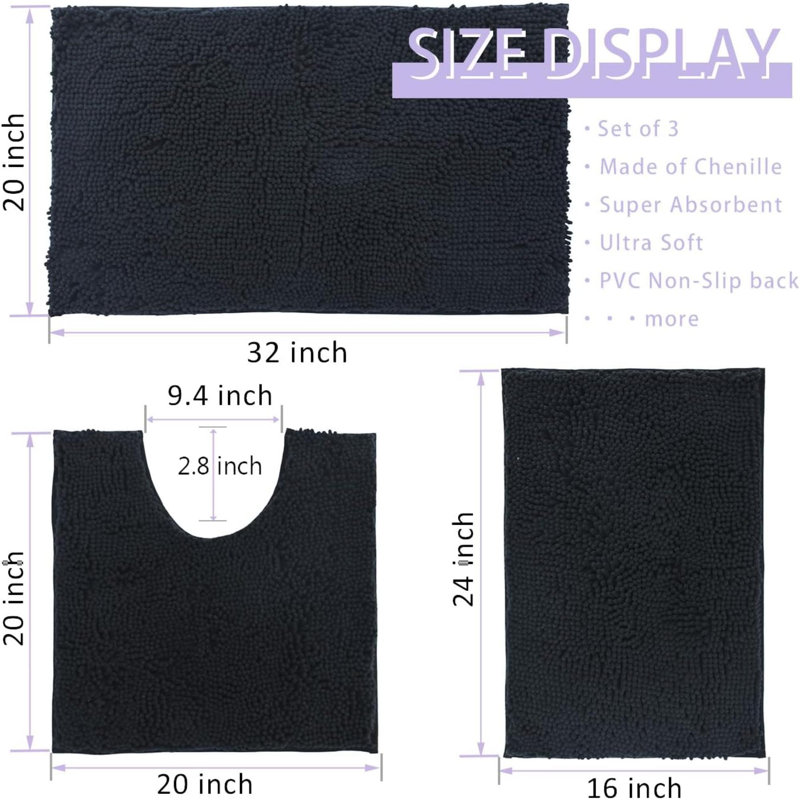 Bath Mat, Black