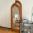 French-Style Vintage Arched Floor-Mounted Mirror-118625761