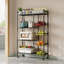 Kitchen floor multi-layer household multifunctional black storage rack-1944820170