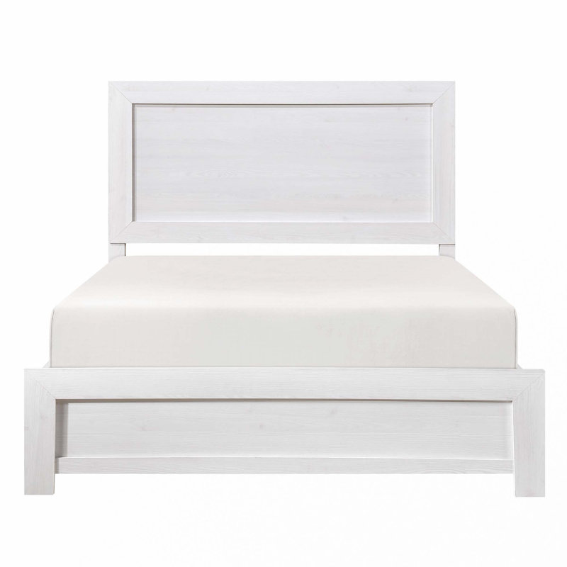 Mobilier de chambre à coucher à panneau en bois 1pc (lit seulement), Full / Double, White