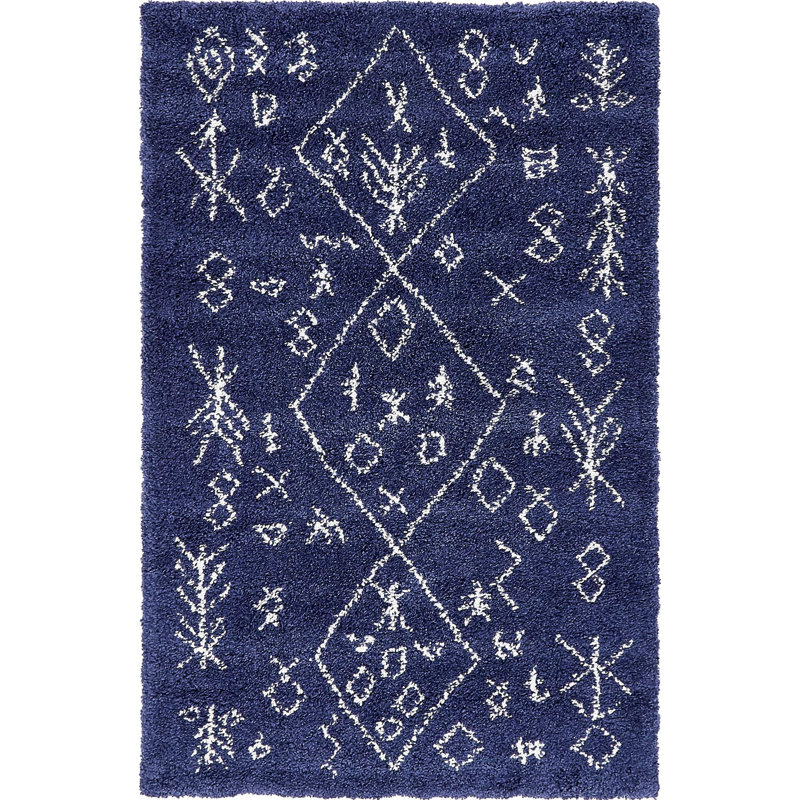 Paquette Geometric Shag Area Rug, Rectangle 152 x 244cm