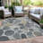 Machine Washable Indoor/Outdoor Xhevrie Pewter Rug-1395014008