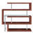 Buck II Clear Glass, Chrome High Gloss Finish Writing Desk With Shelf