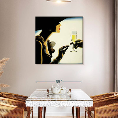 Leisha Classy Woman Accepts Champagne Glass