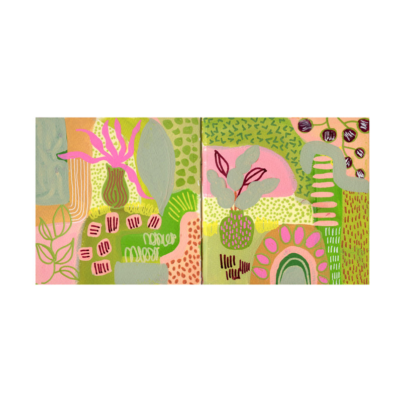Wrapped Canvas Wall Art - Suzanne Allard 'spread 14' Wall Art for Living Room, Bedroom, or Office Décor  - 24x47