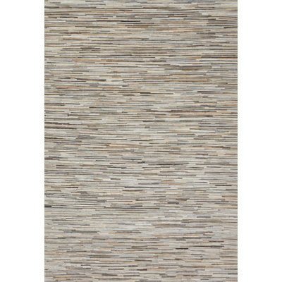 Murtaz Cowhide Area Rug in Silver