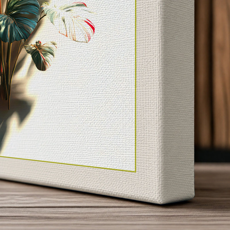 Flowers And Shadows Botanical - Print, 24x16 - 61.0 x 40.6 cm, Cream Border