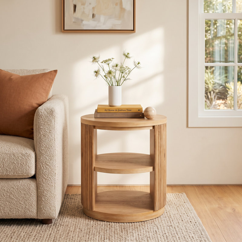 Fitzroy - Modern Natural Acacia End Table