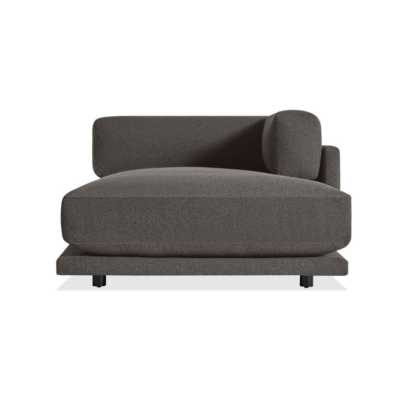 Sunday Chaise Lounge, Right Hand Facing, Kelso Charcoal 100% Polyester