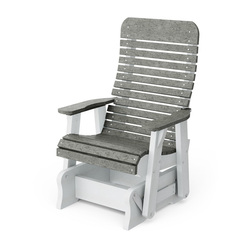 Fauteuil oscillant simple Signature, Gris foncé / Blanc