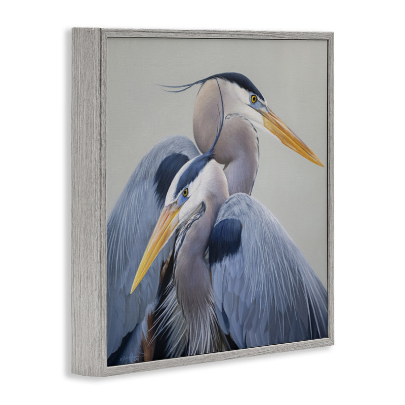 «Elegant Heron Twins», estampe numérique, conception de James Corwin, Estampe numérique Farmhouse, H 17 po x l 17 po