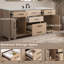 Meuble-lavabo simple Shamar de 60 po avec comptoir en marbre reconstitué-1692981432