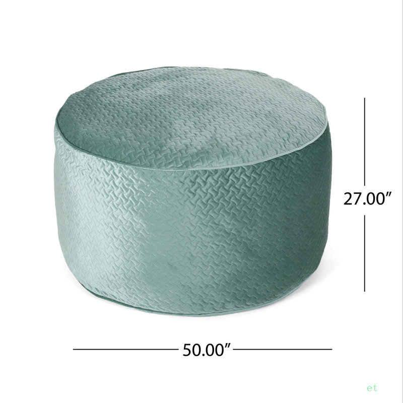Fauteuil à billes cylindrique court 4 pieds Borroco, bleu sarcelle
