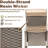 Patio Recliner Chair, Beige, Rust- Resin , Adjustable Angle, Thick Cushions, For Indoor Outdoor Chair Use - Hand-Woven Comfortable, With Side Table