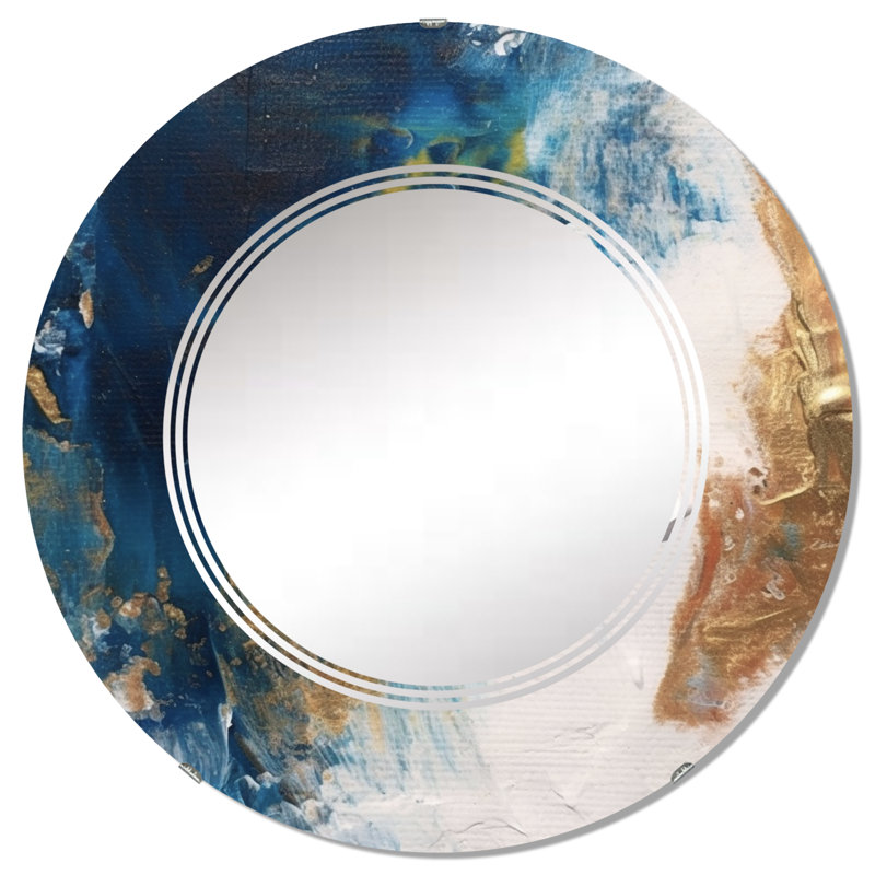 Hannatou - Modern Wall Mirror Round, 32 po x 32 po