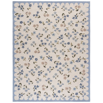 Hand-Tufted Wool Floral Outdoor Rug