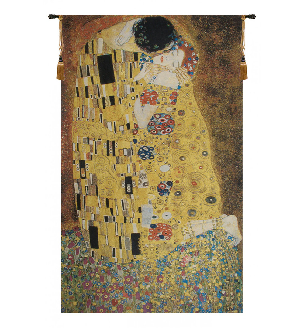 The Kiss by Gustav Klimt Flanders Tapestry Charlotte Home Furnishings 