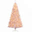 Arbre de Noël 7,5 pi avec branches réalistes, 500 lumières DEL blanc chaud et 1346 pointes, rose