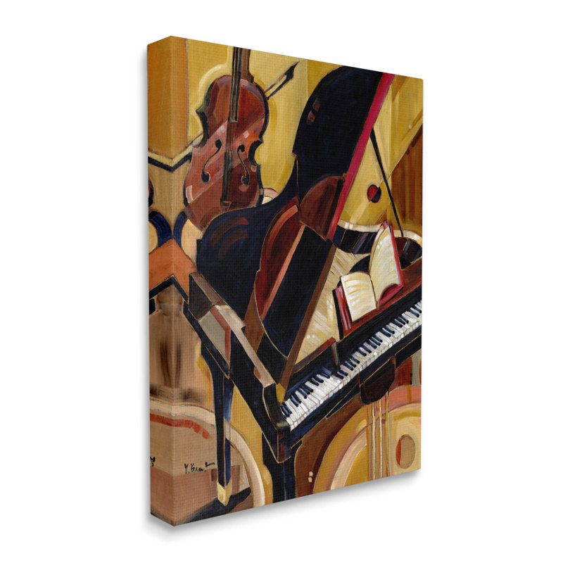 «Musical Instruments Modern Piano Canvas» par Paul Brent, H 40 po x l 30 po x P 1,5 po