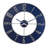 Blue Steel Large Metal Wall Clock, C4809