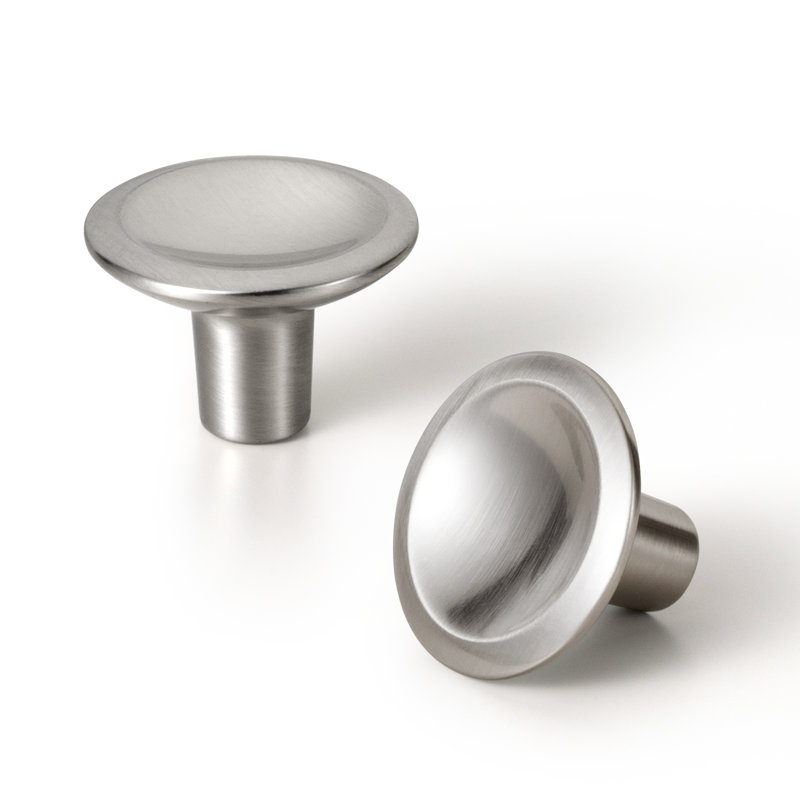 Paquet multiple de boutons de champignon, 1", Nickel satiné