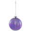 Ornements de Noël en forme de boule de verre scintillante et brillante - 3 po (80 mm) - mauve - 4 carats