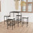 Escanaba Square 4 - Person Bar Height Dining Set with Cushions-1104213284-1104241431