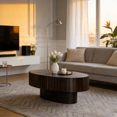 Table basse ovale
