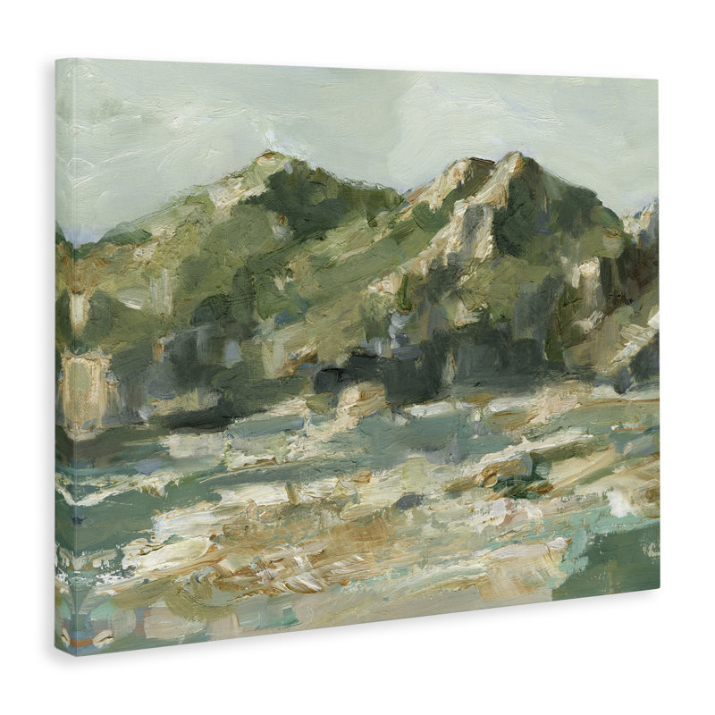Art mural sur toile Rocky Mountain & Shore Abstraction, conception par Ethan Harper, H 30 po x l 40 po