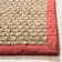 Tapis Debroh en fibres naturelles/rouges, couleur unie jonc de mer
