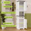 Armoire de rangement de salle de bain autoportante 68 po avec tablettes réglables et tiroir, 68 po