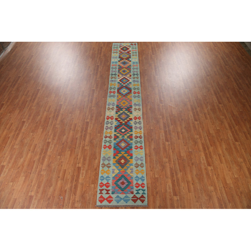 Tapis de couloir kilim à plat 3 x 16