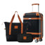Ensemble de valises Hardshell 3 pièces, valise de cabine 20 pouces avec roulettes pivotantes, verrou TSA, ABS léger et durable pour les voyages