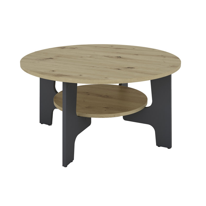 Couchtisch mit Stauraum, Graphit/Artisan Eiche