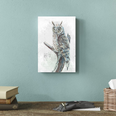 Watercolor Owl I - Reproduction d'art sur toile tendue