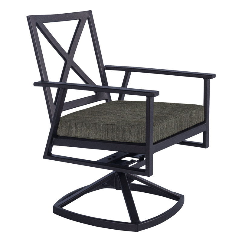 Marin Outdoor Rocker Chair, Graphite, Adena Shale