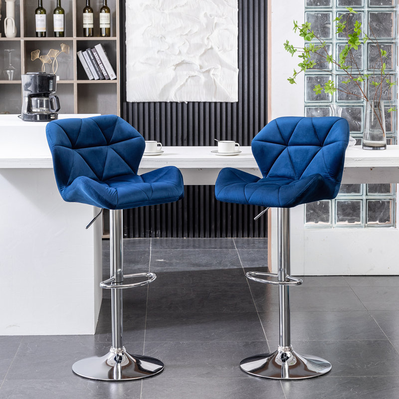 Ensemble de 2 tabourets de bar Velvet Diamond