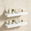 Tablettes flottantes de 16 po à fixation murale de 6,5 po de profondeur avec supports invisibles pour le salon, la chambre à coucher, la cuisine, le rangement de la salle de bain et la décoration