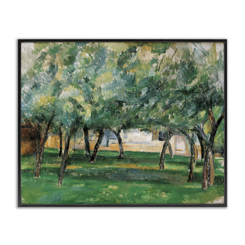 «Classic Cezanne Farm in Normandy», art giclée par one1000paintings, Giclée encadrée noir minuit, H 24 po x l 30 po