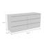 Commode double 6 tiroirs, dessus, blanc-1177303211