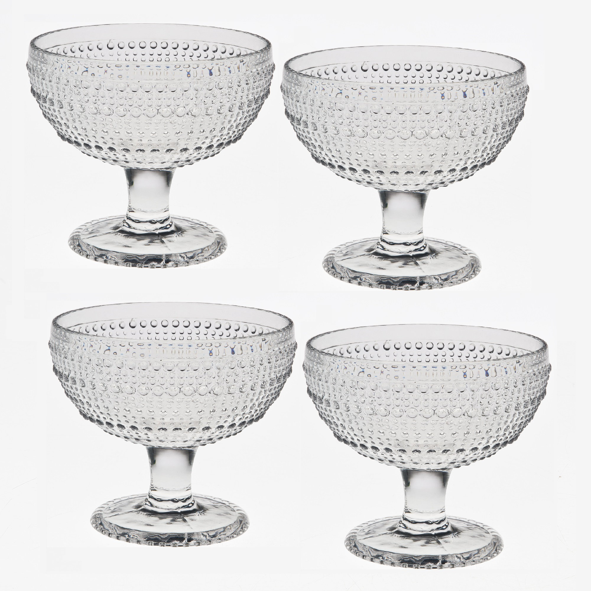 WHOLE HOUSEWARES, 8oz Clear Glass Dessert Bowls